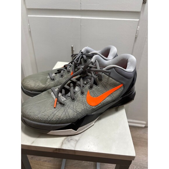 Mens NIKE ZOOM KOBE VII 7 SYSTEM WOLF GREY ORANGE PROTRO 488371-002 Size 11 main image 4